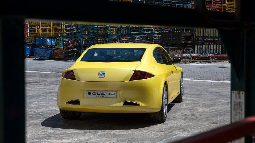 Five concept cars yellow back