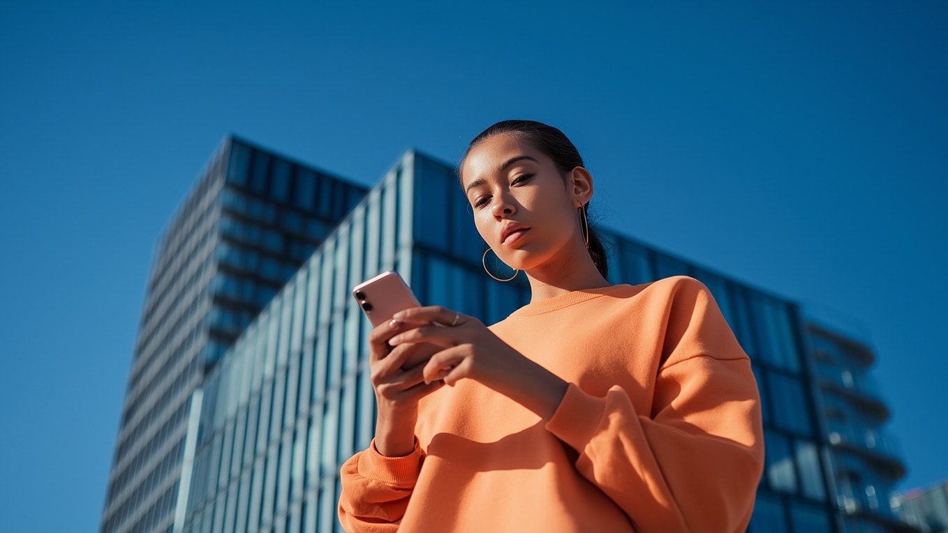 Person holding their smartphone checking SEAT CONNECT feature