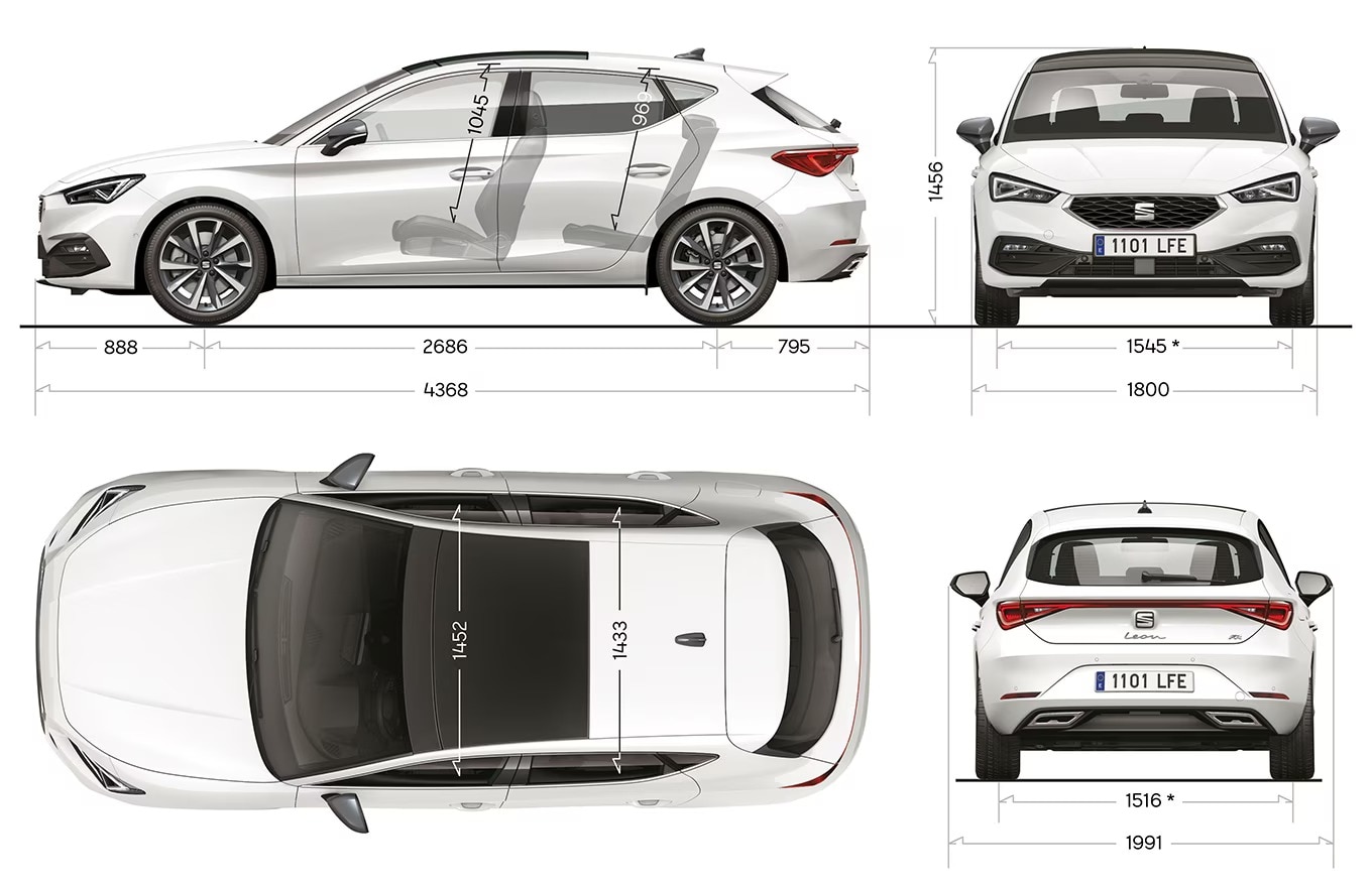 SEAT Leon FR dimensions