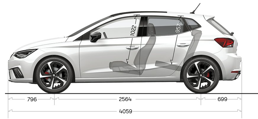 Seat Ibiza 6L 1.4 16v 100 specs, dimensions