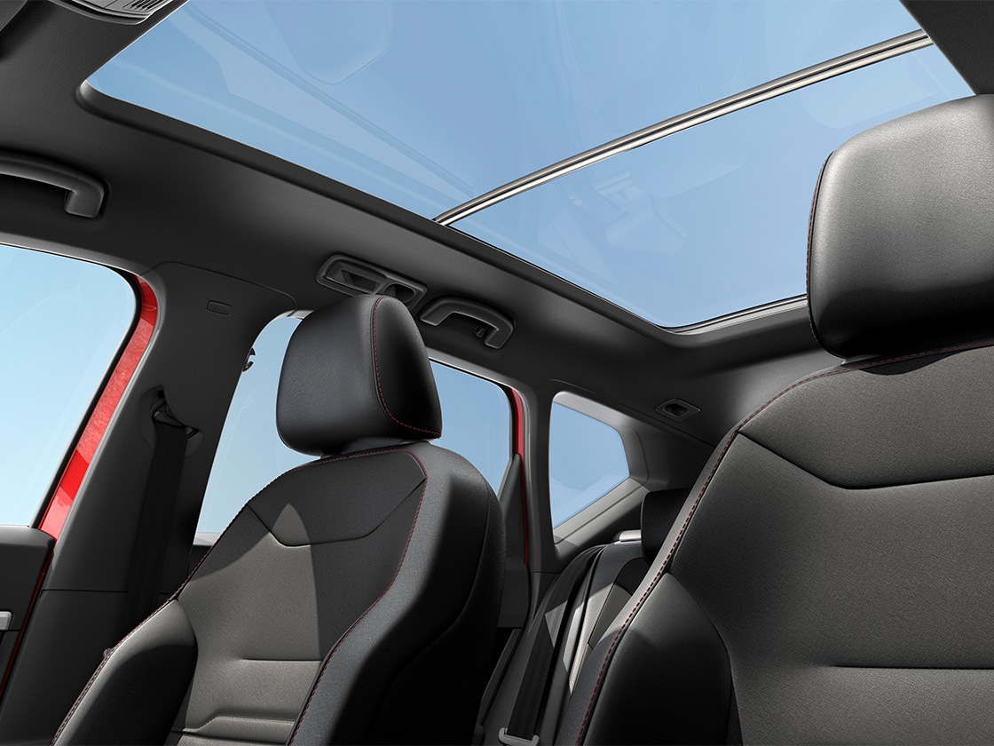 An interior view of the front seats of a SEAT Ateca