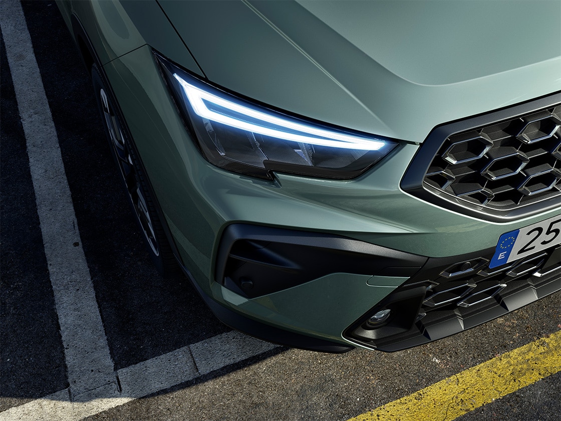 SEAT Arona headlamp with full led lights close-up