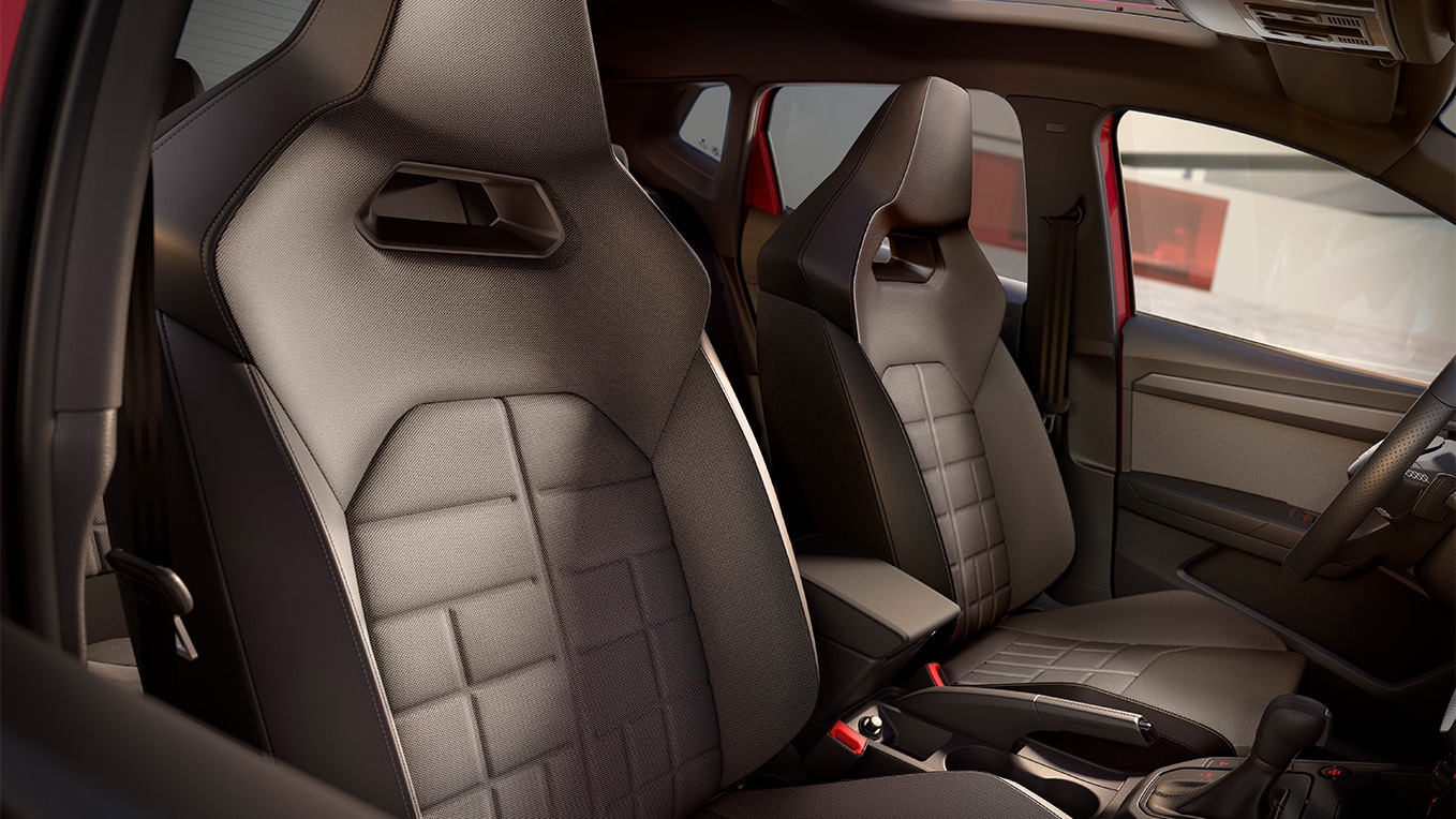 Bucket seats featured in the SEAT Ibiza. 
